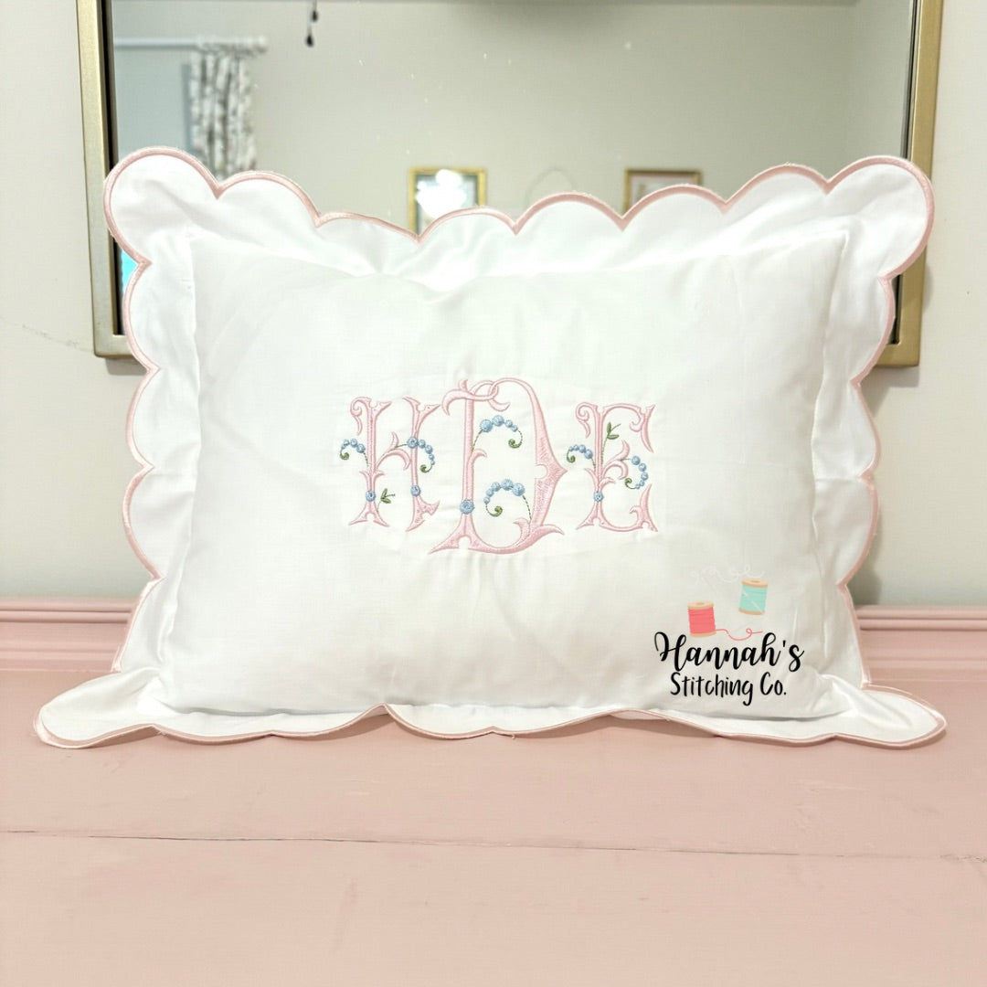 Scalloped Baby Pillows