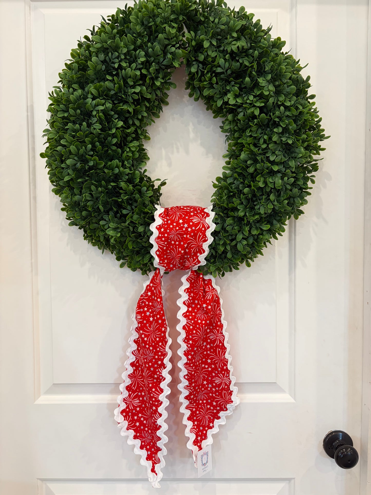Red Firework Sash with White Ricrac