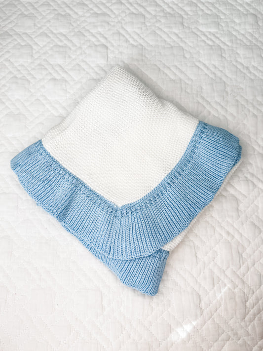 Ruffled Knit Baby Blanket
