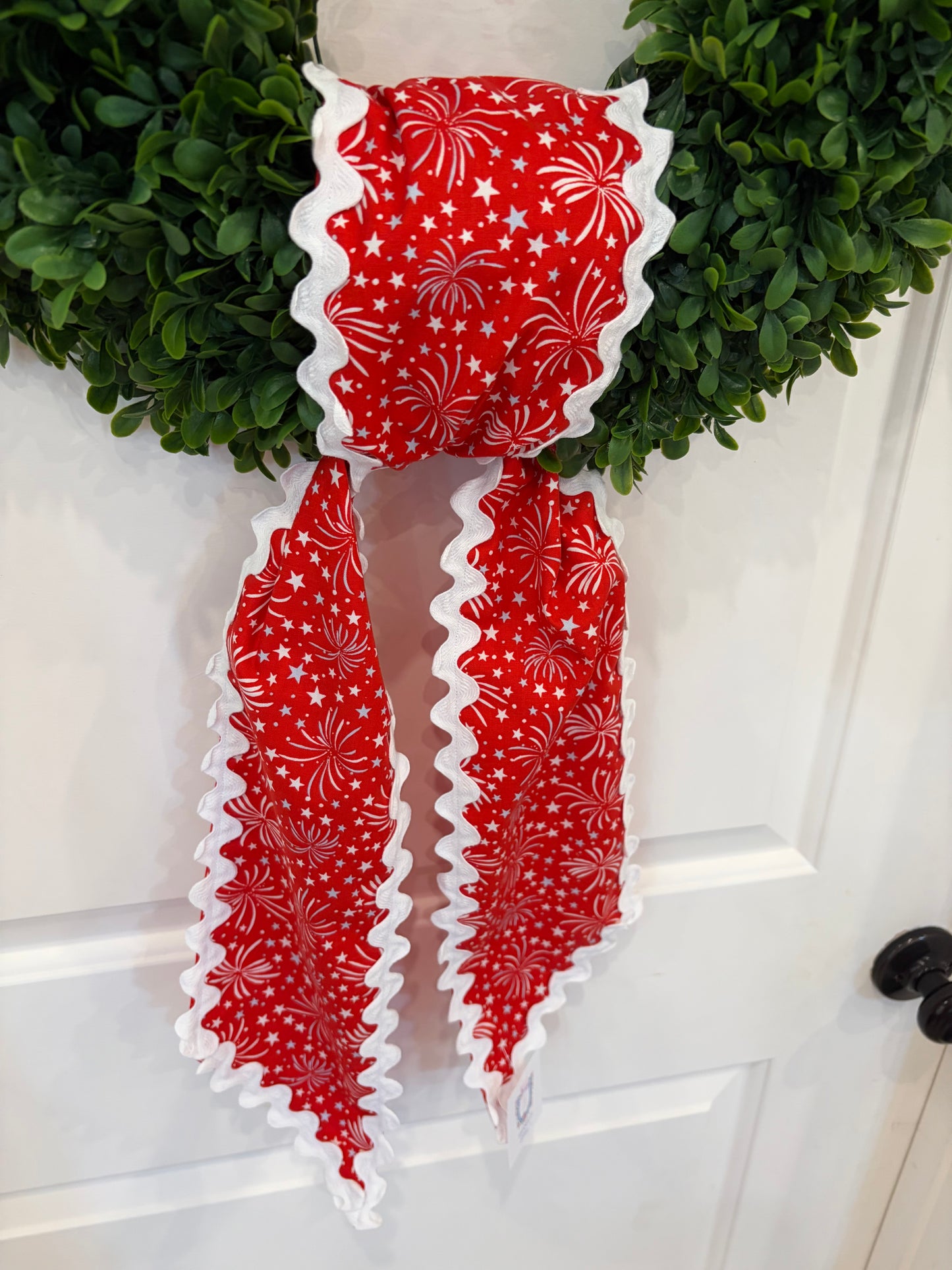 Red Firework Sash with White Ricrac