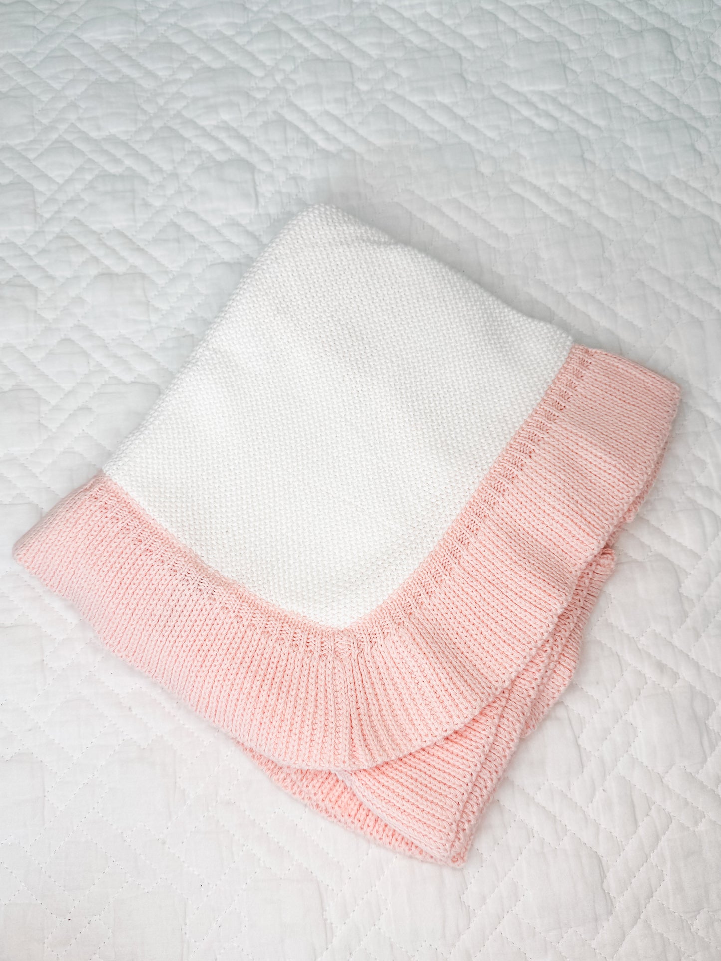 Ruffled Knit Baby Blanket