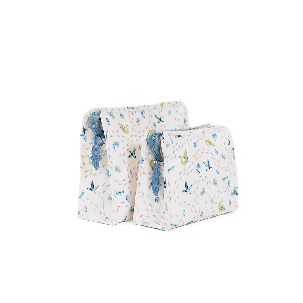 ROADIE MEDIUM Zip Pouch - COASTAL TIDES