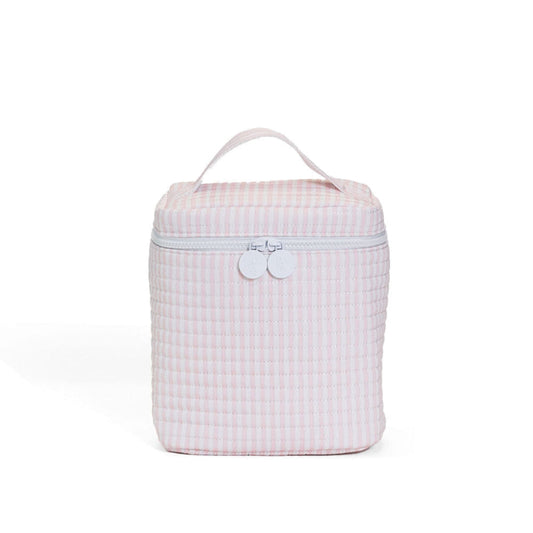 QUILTED GO GO LUNCH INSULATED BAG - PIMLICO STRIPE PINK